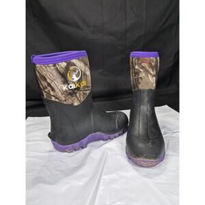 Kalkal Rubber Boots for Women, Size 6 Waterproof Mid Calf Women Rain with...